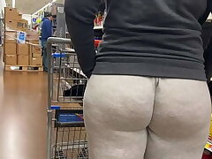 Giant Booty Old lady Goes Walmart Shopping Roughly A Yawning chasm Fucking Wedgie