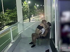 BUSTED! Anne Bonny Caught Fucking on Balcony wide of Police!