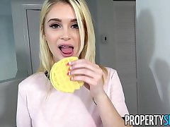 PropertySex - Hot petite blonde teen fucks her roommate