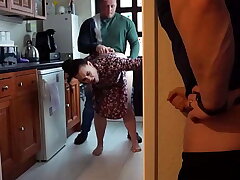 Big Butt Spliced Gets Creampied By Lover as A Cuckold Husband Watches and Jerks Off