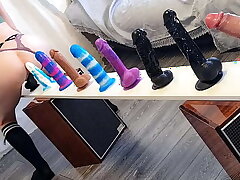 Choosing the Best of the Best! Doing a New Challenge Different Dildos Test (with Bright Orgasm at the end Of course)